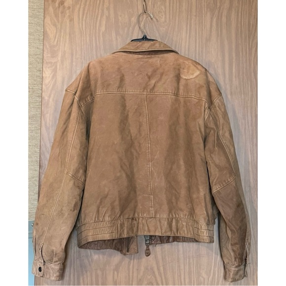 Vintage Sea Dream Leather Bomber Jacket - Picture 11 of 14